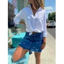 Рубашка женская белая Хельсинки из льна
